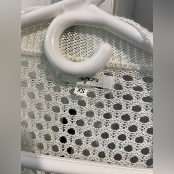 Maurices Women’s White Open-Knit Cardigan - Size XS - Picture 2 of 3